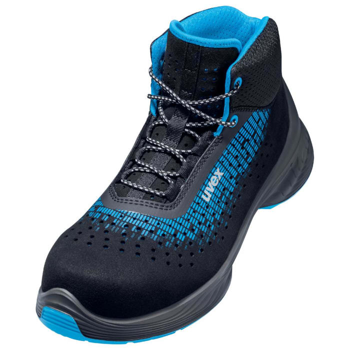6831850 Uvex Uvex 1 Black, Blue ESD Safe Non Metallic Toe Capped Men