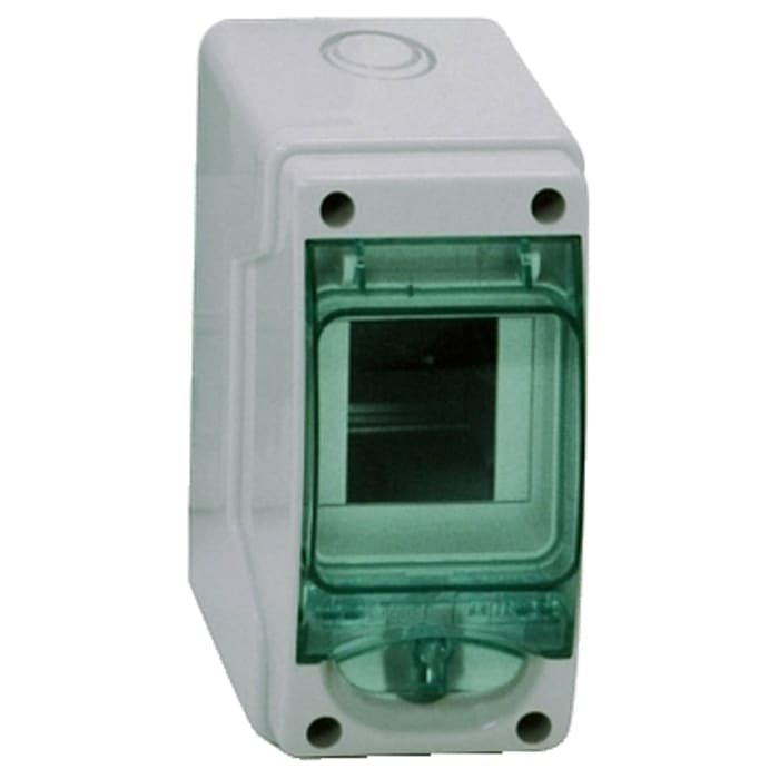 Schneider Electric Mureva Light Grey Smooth Polymer Electrical Enclosure, IEC, IP65 Surface Mount, 1 Gangs, 150 x 80 x
