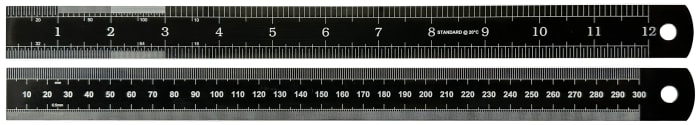 RS PRO 300mm Steel Imperial, Metric Rule