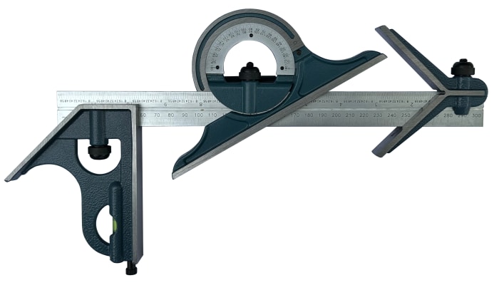 RS PRO 300mm Combination Square, Steel