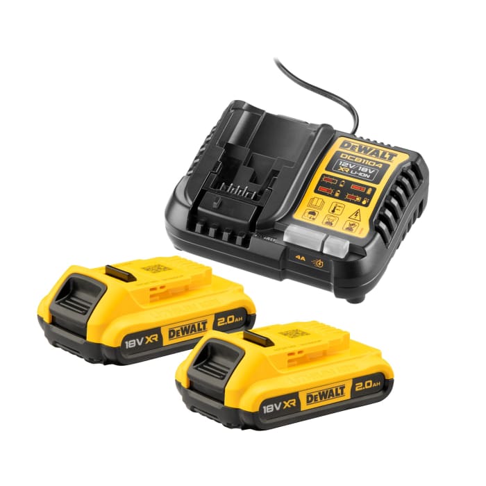 DCB1104D2 QW DeWALT DeWALT DCB1104D2 QW 2Ah 18V Battery Charger For Use With DEWALT XR 274 3027 RS Components