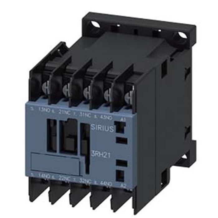 Contacteur Siemens série 3RH2, 4 pôles , 2NO + 2NC, 10 A, 24 V c. a.