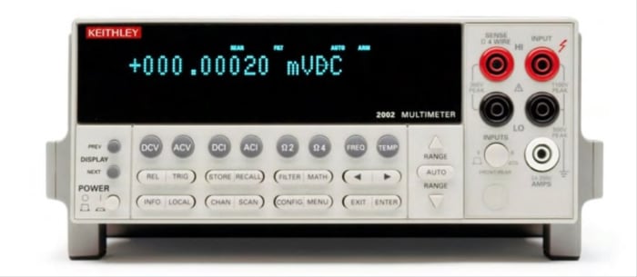 Keithley 2002 Bench Digital Multimeter, True RMS, 2.1A ac Max, 2.1A dc Max, 775V ac Max