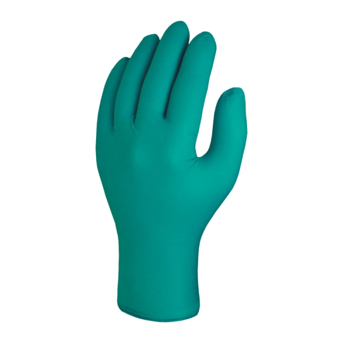 Guantes desechables Skytec sin polvo de Nitrilo Verde, talla XL, caja de 20 unidades