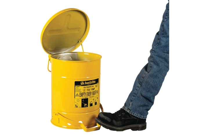 JCN09501YL Justrite | Justrite Oily Waste Cans 900 Justrite flammable ...