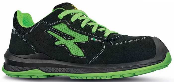 UPower CANYON Unisex Black, Green Composite Safety Shoes, UK 10.5, EU 45
