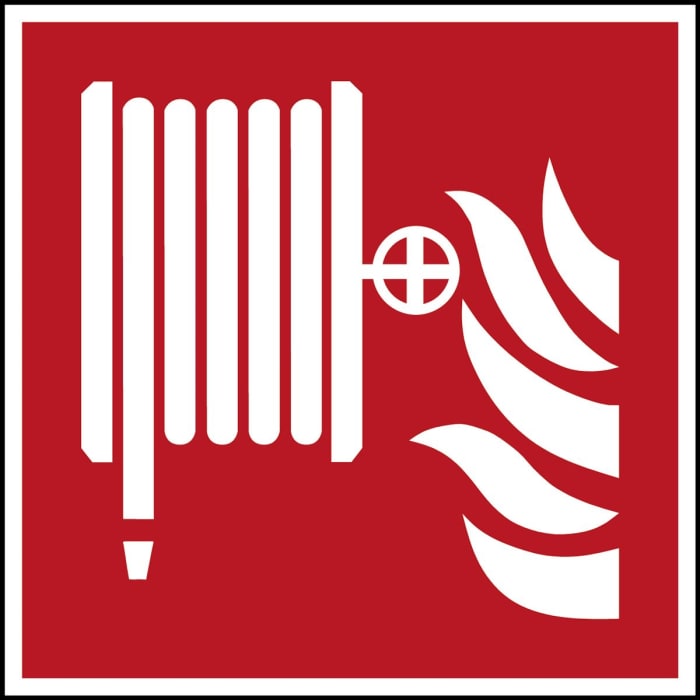 817038 Brady | Polyester Fire Safety Sign, None With Pictogram Only ...