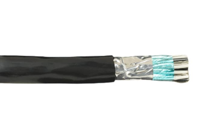 Alpha Wire Alpha Essentials Communication & Control Control Cable, 10 Cores, 0.08 mm², DEF STAN, Screened, 100ft, Grey