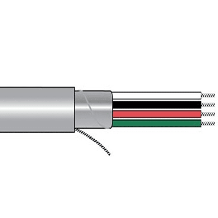 Alpha Wire Alpha Essentials Communication & Control Control Cable, 10 Cores, 0.75 mm², Unscreened, 1000ft, Grey PVC