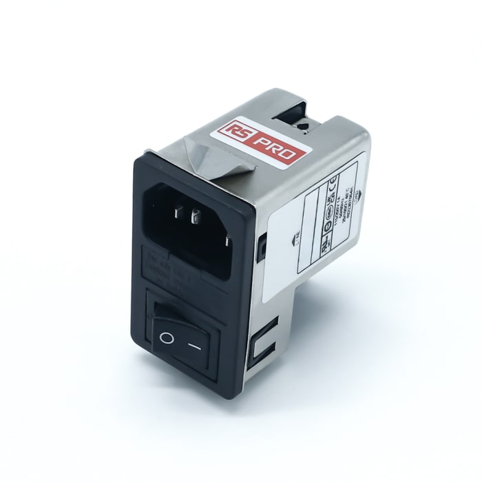 Prise filtrée IEC Prise femelle RS PRO, 1A, 250 V c.a., Montage sur châssis, 1 pôle