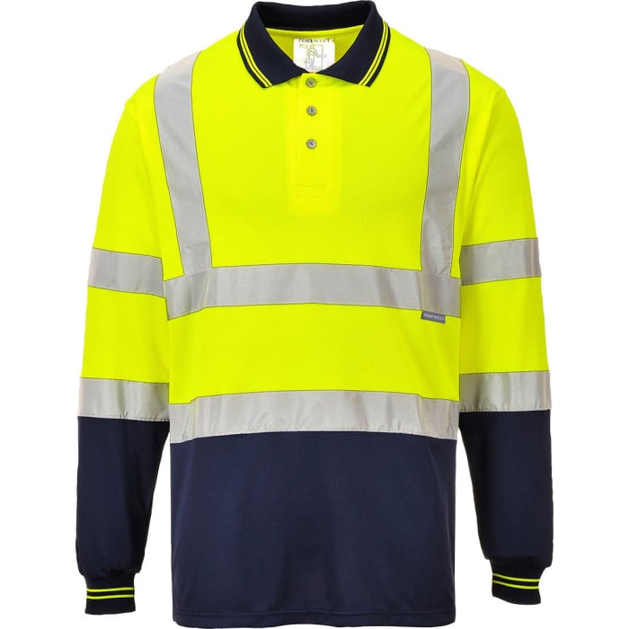 S279YNR4XL Portwest Portwest S279 Yellow/Navy Unisex Hi Vis Polo