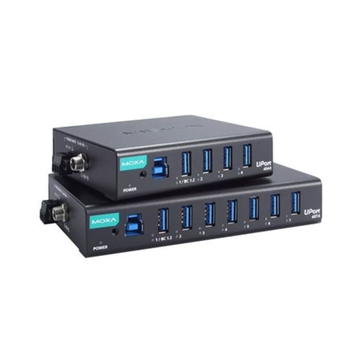 UPORT 407A-T MOXA | MOXA 7 Port USB 3.2 USB Hub, USB Powered, 80 mm 27 ...