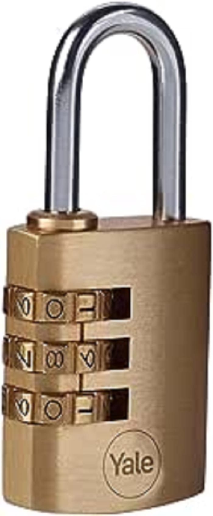 Yale1 Combination Padlock Brass Combination Padlock, 5 mm Shackle, 32 mm Body