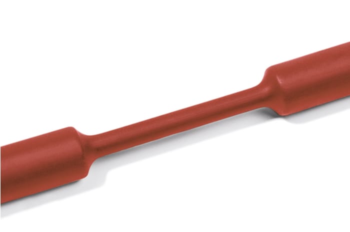 HellermannTyton Heat Shrink Tube, Red 24mm Sleeve Dia. x 30m Length 3:1 Ratio, TF31 Series