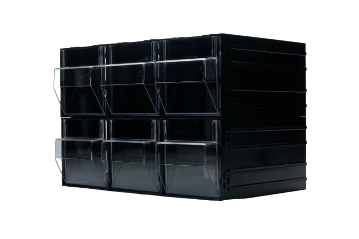 Unité de stockage 6 tiroirs RS PRO, 225mm x 338mm x 225mm