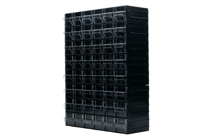 Unité de stockage 48 tiroirs RS PRO, 450mm x 338mm x 133mm