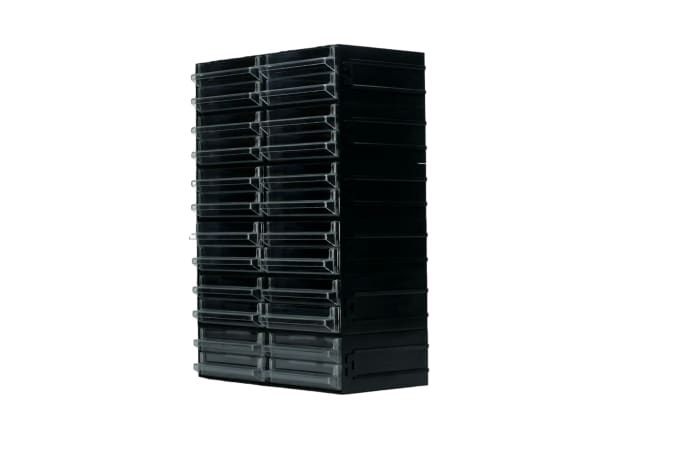 Unité de stockage 24 tiroirs RS PRO, 225mm x 338mm x 133mm