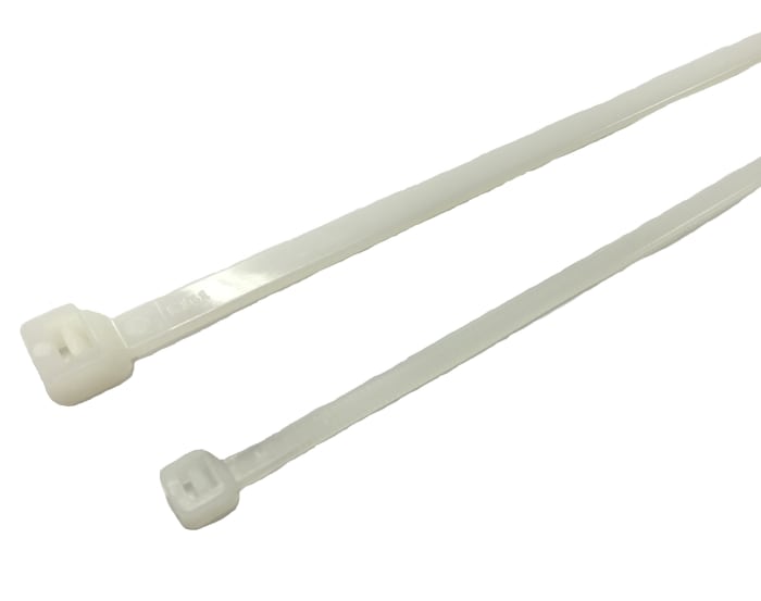 RS PRO Cable Tie, Cable Tie, 330 mm x 3.6mm, Natural Polyamide 66