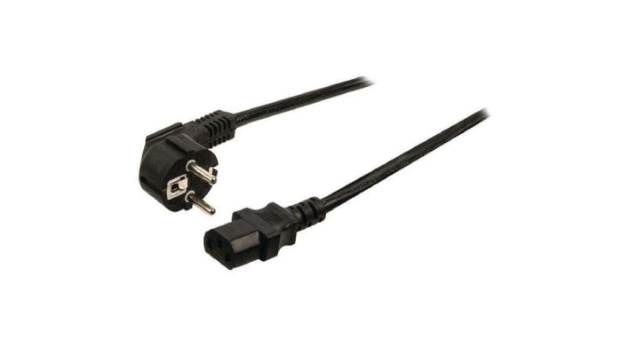 1-Avel, Mains, 2m 3 Core, Black Polyvinyl Chloride PVC Power Cable