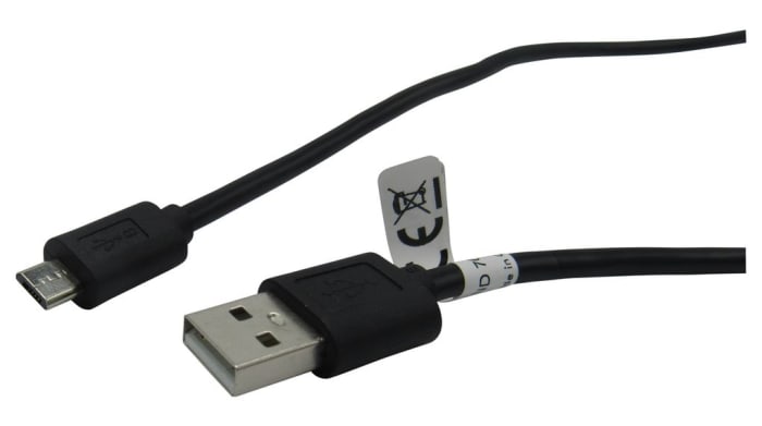 Cable USB 2.0 1-Avel, con A. USB A Macho, con B. Micro USB B Macho, long. 0.5m