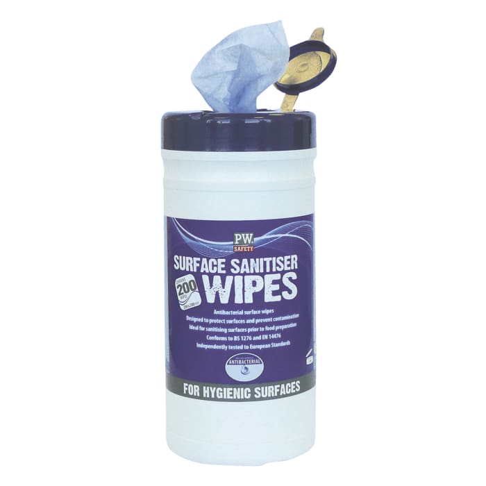 Portwest Surface Wipes, Tub of 200