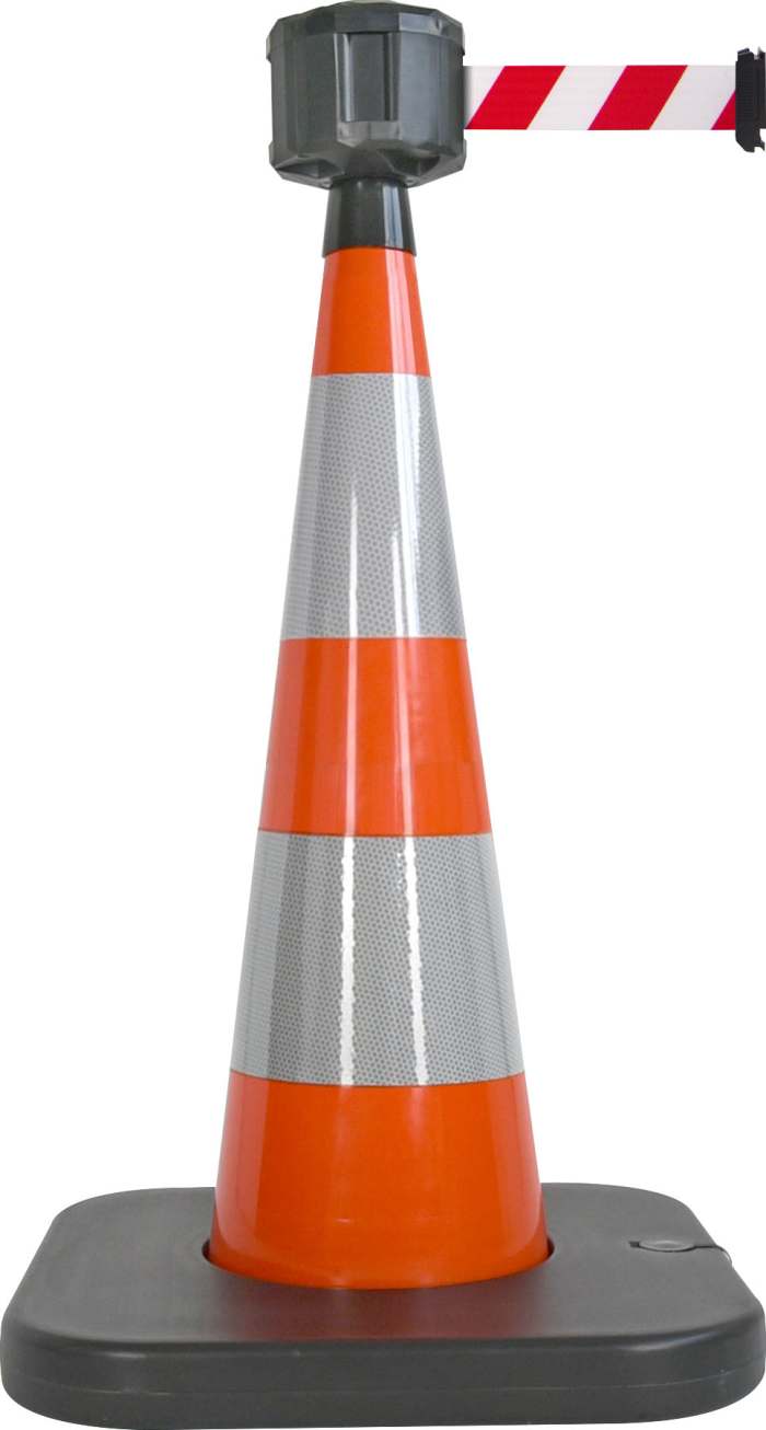 PVC cones 90cm orange, empty base to loa