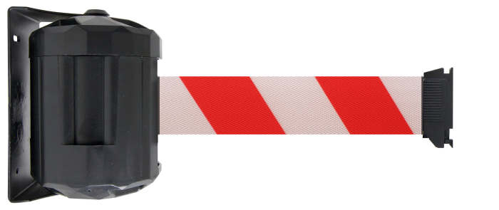 Viso Red & White Steel Retractable Barrier, 2m, Red, White Tape