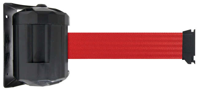 Viso Red Steel Retractable Barrier, 2m, Red Tape
