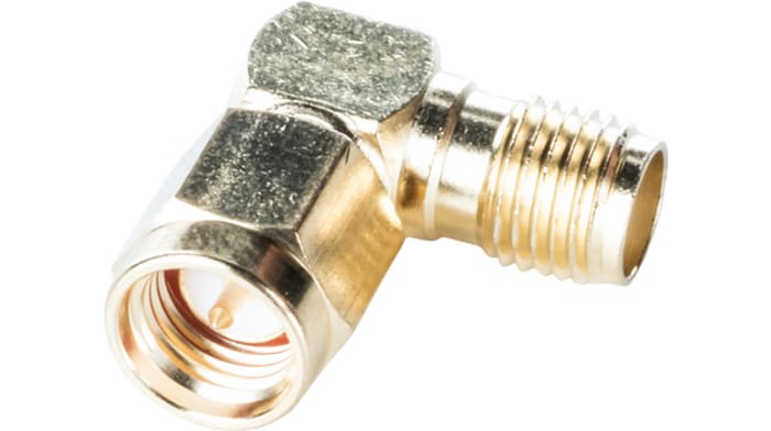 RND Right Angle 50Ω Adapter SMA Plug to SMA Socket 12.4GHz