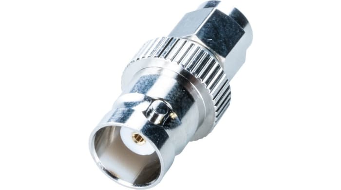 Adaptador RND RND 205-00502 50 Ω Recta Macho Hembra, 4 GHz Normal Níquel