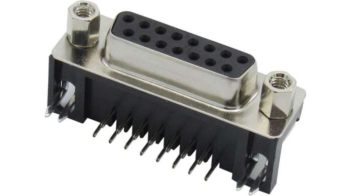 RND RND 205 15 Way Solder Mount D-sub Connector Socket, 2.77mm Pitch, with Screw Locks