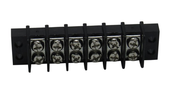 RND RND 205 Series Terminal Strip, 6-Way, 20A, 22 → 12 AWG Wire, Screw Termination