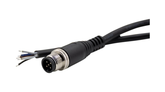 Conector y cable RND, con. A M12 Macho, 5 polos, long. 5m