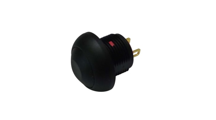 RND RND 210 Series Push Button Switch, (On)-Off, Panel Mount, 13.6mm Cutout, 1NO, 50V dc, IP67