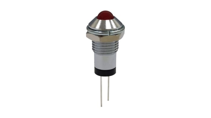 RND RND 210 Series Red Panel Mount Indicator, 2.1V, 8.2mm Mounting Hole Size, Lead Pin Termination