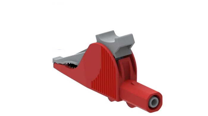 4 mm alligator clip, Red