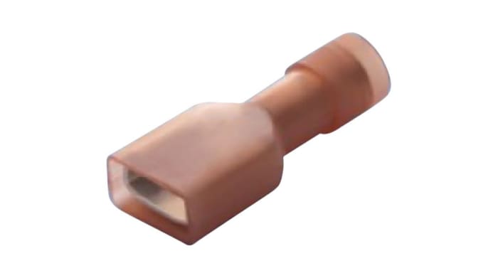 RND RND 465 Red Insulated Female Spade Connector, Blade receptacle, 4.8 x 0.8mm Tab Size