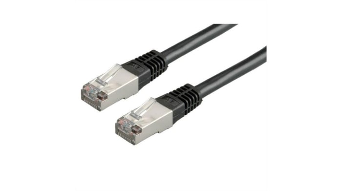RND RND 765, 7 m Cat6 Ethernet Cable, Black RJ45, Straight to Male Straight Male, SF/UTP Polyvinyl Chloride Sheath