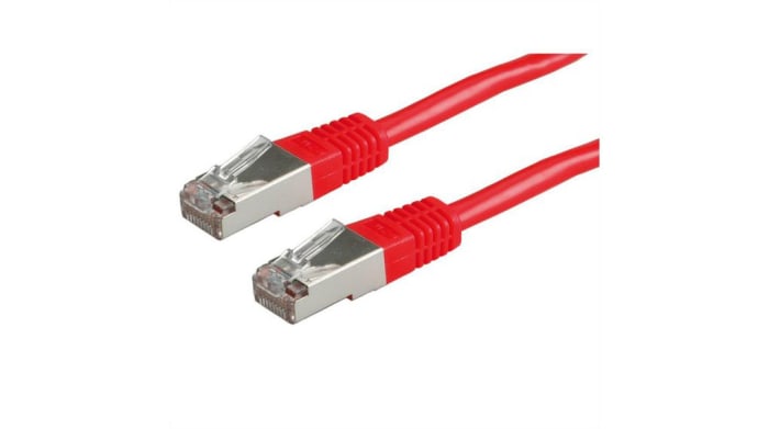 RNDRND 765, 1m Cat6, Red RJ45 to Male RJ45 Male, SF/UTP, Terminated PVC Sheath