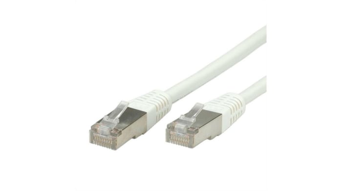 Câble Ethernet RND catégorie 6, SF/UTP, Blanc, Longueur 1.5m PVC, avec connecteur