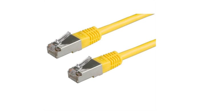 Câble Ethernet RND catégorie 6, SF/UTP, Jaune, Longueur 10m PVC, avec connecteur