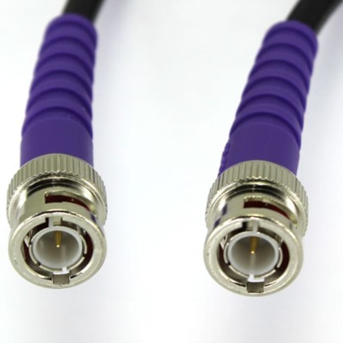 Cable coaxial RG6 RS PRO, 75 Ω, con. A: BNC, Macho, con. B: BNC, Macho, long. 10m, funda de PVC Negro