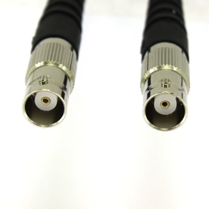 Cable coaxial RG58 RS PRO, 50 Ω, con. A: BNC, Hembra, con. B: BNC, Hembra, long. 1m, funda de PVC Negro