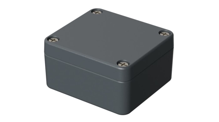 Bopla Euromas Series Grey Aluminium Enclosure, IP66, Grey Lid, 58 x 64 x 34mm