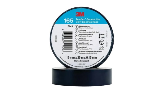 3M Black PVC Electrical Tape, 19mm x 25m