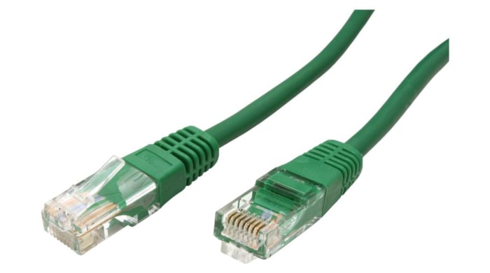 Roline, 5m Cat5e, Green RJ45 to Male RJ45 Male, UTP Unshielded, Terminated PVC Sheath
