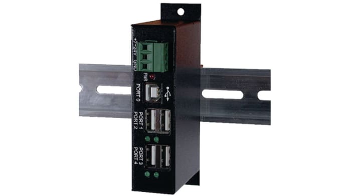 Exsys 4 Port USB 2.0 USB A, USB B  Hub, 115 x 73 x 26mm