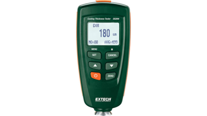 Testeur d'épaisseur Extech, affichage LCD ±3 %, résolution 0,1, 1250μm, CG204