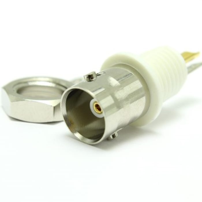 Connecteur BNC RS PRO Femelle Droit, raccordement A souder 50Ω Montage panneau