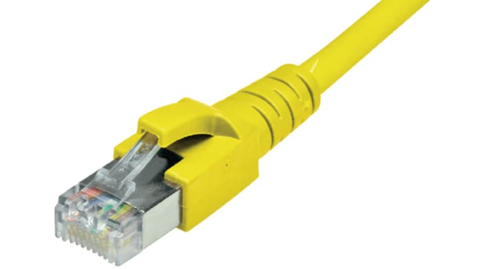 Dätwyler Cables6536, 1.5m Cat6a, Yellow RJ45 to RJ45, S/FTP, Terminated
